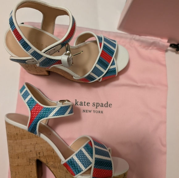 Kate Spade New York Grace Striped Platform Sandal Women's Size 6.5 - Picture 6 of 8